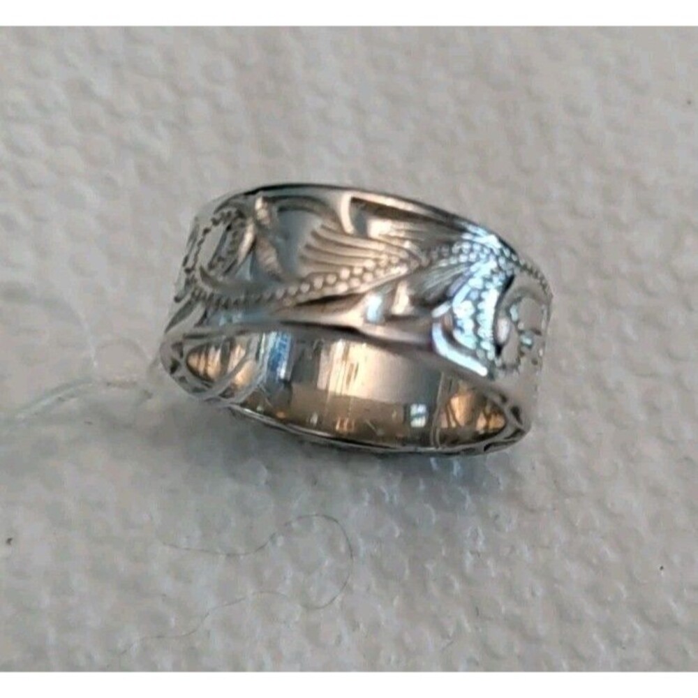 Enlayed 925 Sterling Ring Band Size 7.5